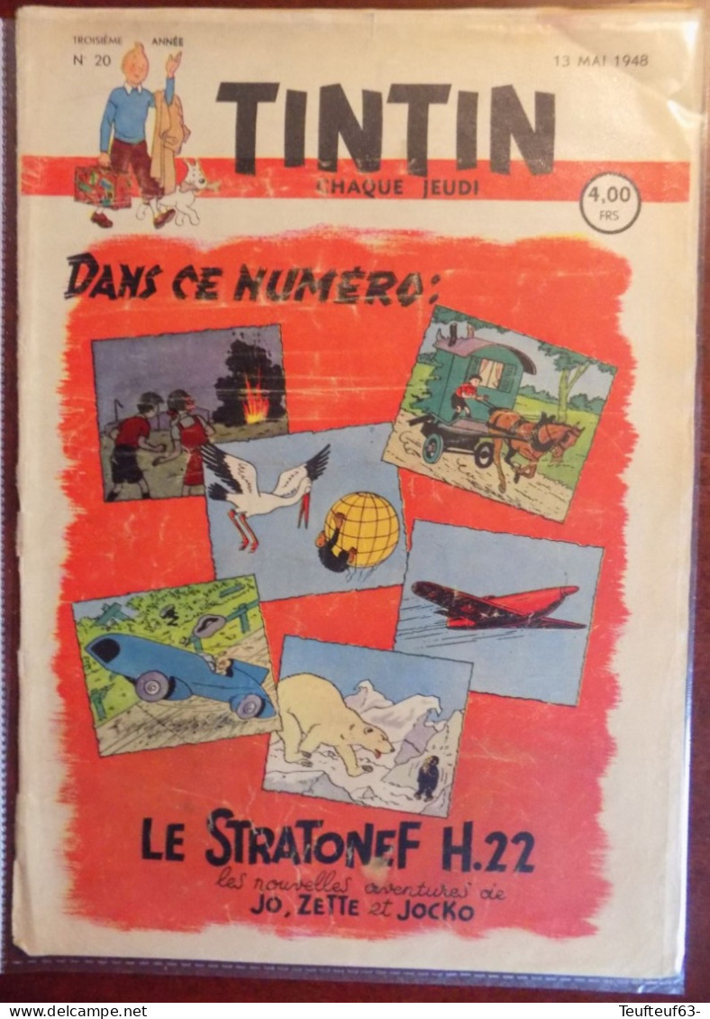 Tintin N° 20-1948 - Popol Et Virginie (Hergé) - Tintin
