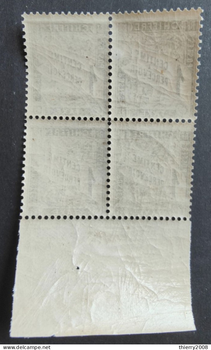 Timbre Taxe N° 10  Neuf ** Gomme D'Origine En Bloc De 4  TB - 1859-1959 Mint/hinged