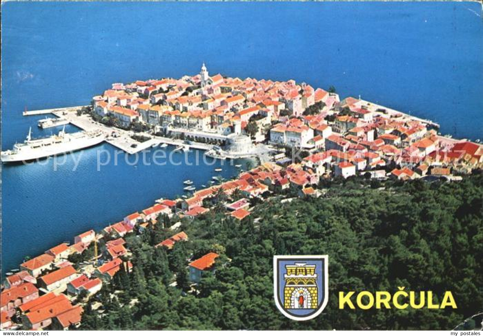 72574218 Korcula Luftaufnahme Croatia - Croatia