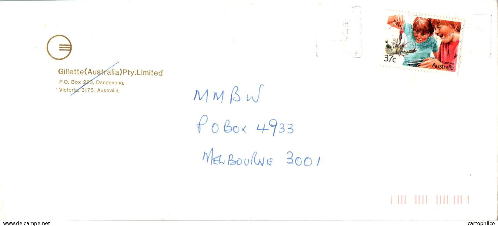 Australia Cover Crawfish Gillette Victoria To Melbourne - Lettres & Documents