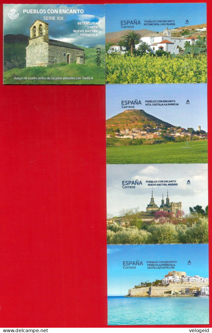 España. Spain. 2024. Pueblos Con Encanto. Serie XIX. Betancuria. Hita. Nuevo Baztán. Peñíscola - Ungebraucht