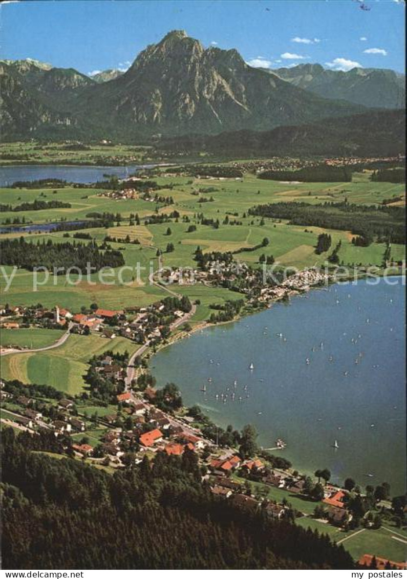 72573955 Hopfen See Fliegeraufnahme Mit Allgaeuer Und Tiroler Alpen Hopfen - Fuessen
