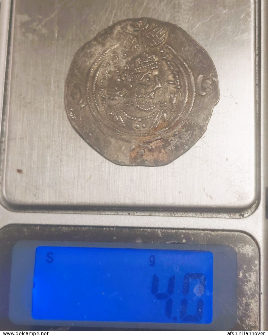 SASANIAN KINGS. Khosrau II. 591-628 AD. AR Silver Drachm Year 32 Mint BN - Oriental