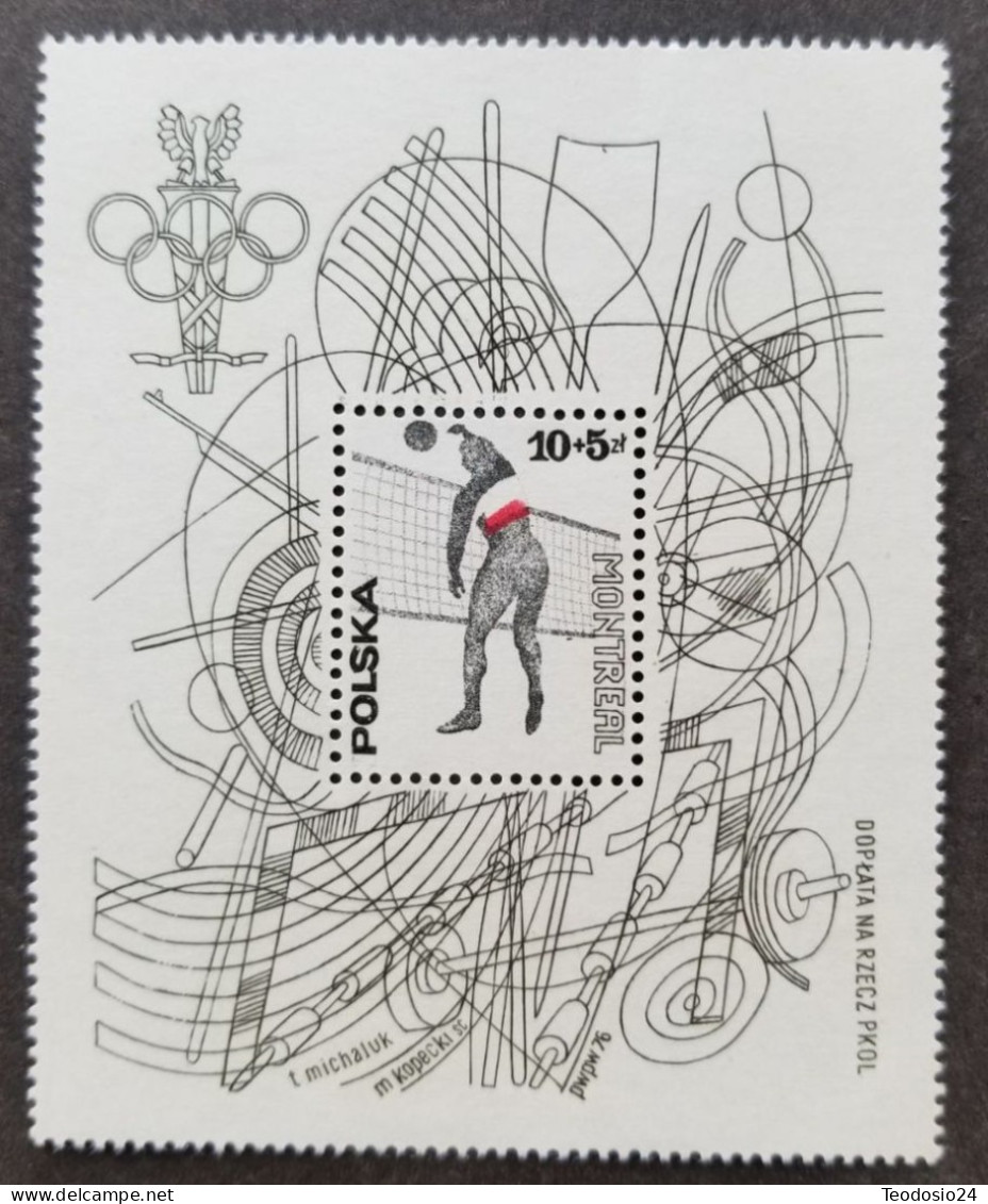 Polonia  1976 Hoja Bloque 71  Juegos Olimpicos De Montreal   ** - Unused Stamps