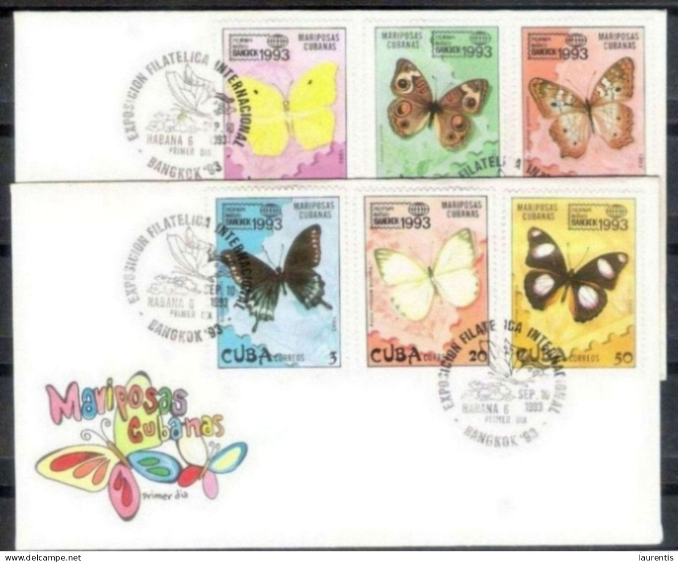 783  Butterflies - Papillons -  1993 FDC -  Cb - 3,85 - Papillons