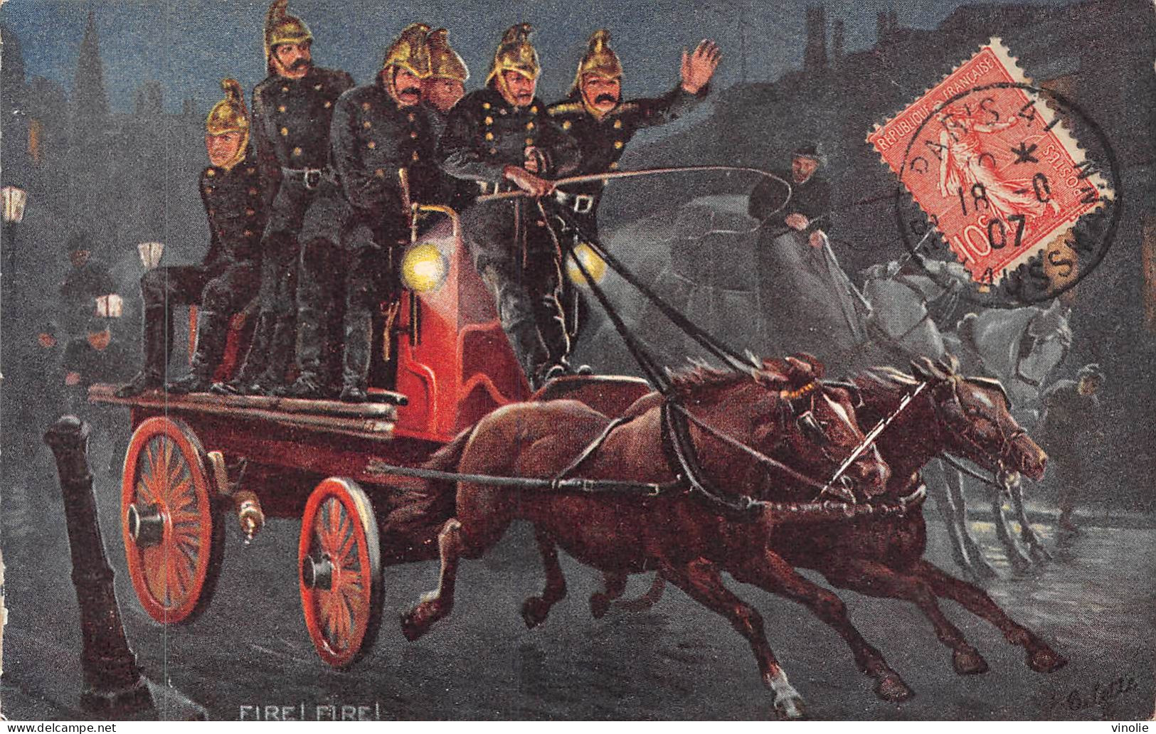 P-24-Mi-Is-2222 : CARTE ILLUSTREE. LES POMPIERS EDITION TUCK'S POST CARD - Firemen