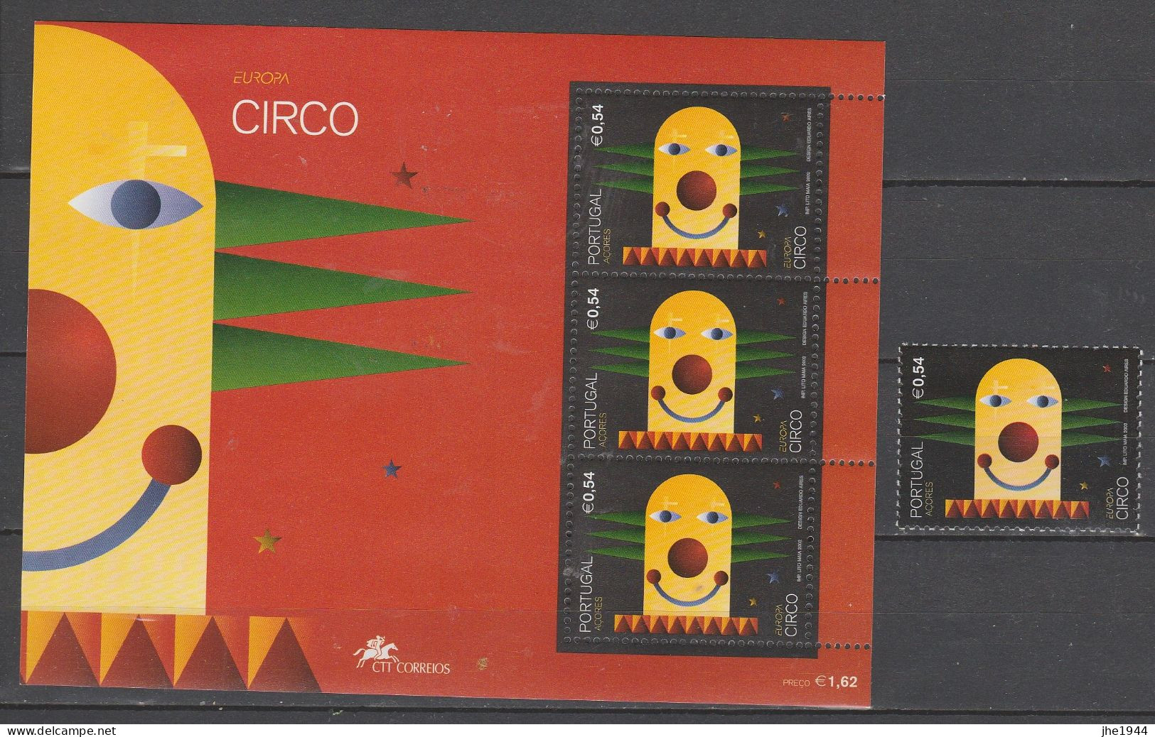 Europa 2002 Le Cirque Voir Liste Des Timbres à Vendre ** - 2002