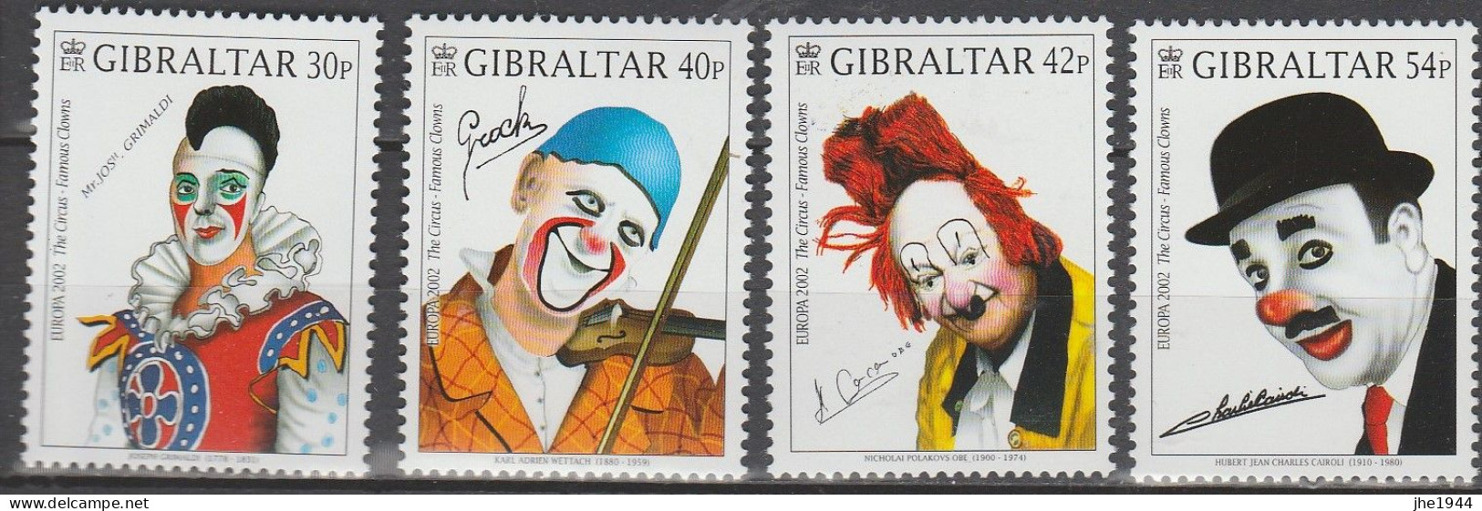 Europa 2002 Le Cirque Voir liste des timbres à vendre **