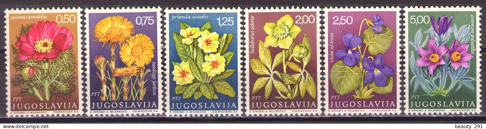 Yugoslavia 1969 -Flowers - Flora - Mi 1330-1335 - MNH**VF - Neufs