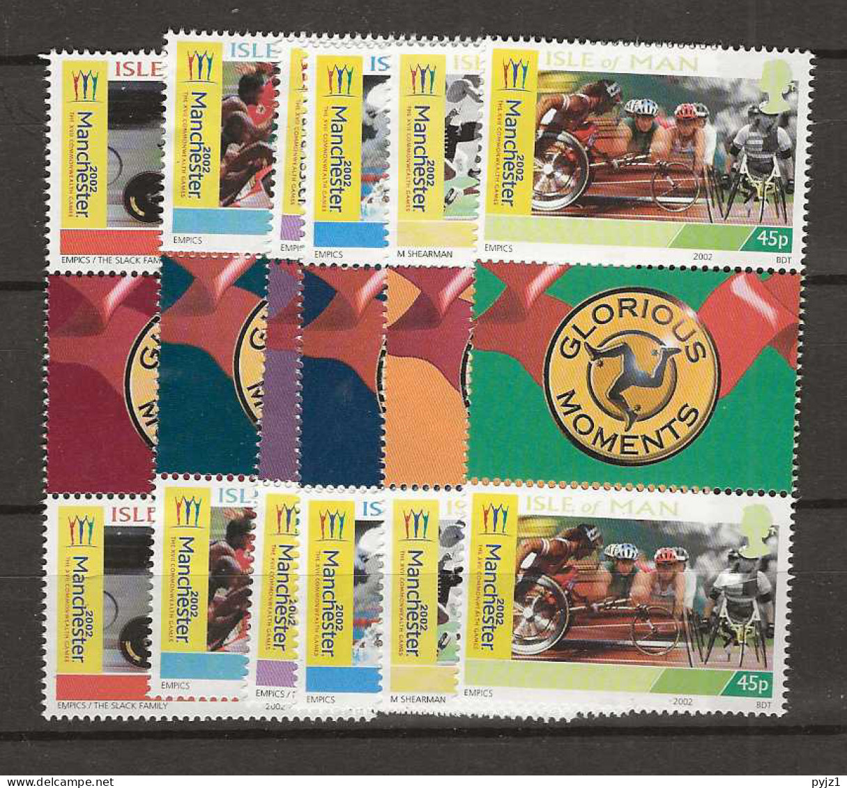 2002 MNH Isle Of Man Mi 960-65 Gutter Pairs Postfris** - Isola Di Man