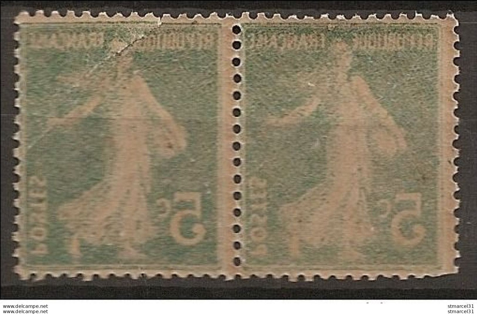 RARE Impr Recto Verso Papier GC Transparent Paire N°137 LQ **, 1 Déf Valeur 90€ - Nuevos