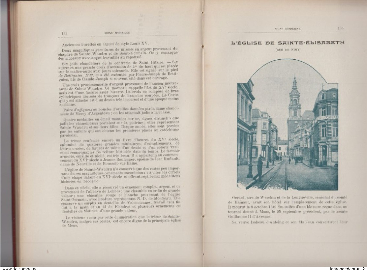 MONS 1894 - Guide Du Touriste - G. Decamps (Janssens Editeur) - Hyon, Havré, Ciply, Mesvin, Boussu, Jemappes, Ghlin - België