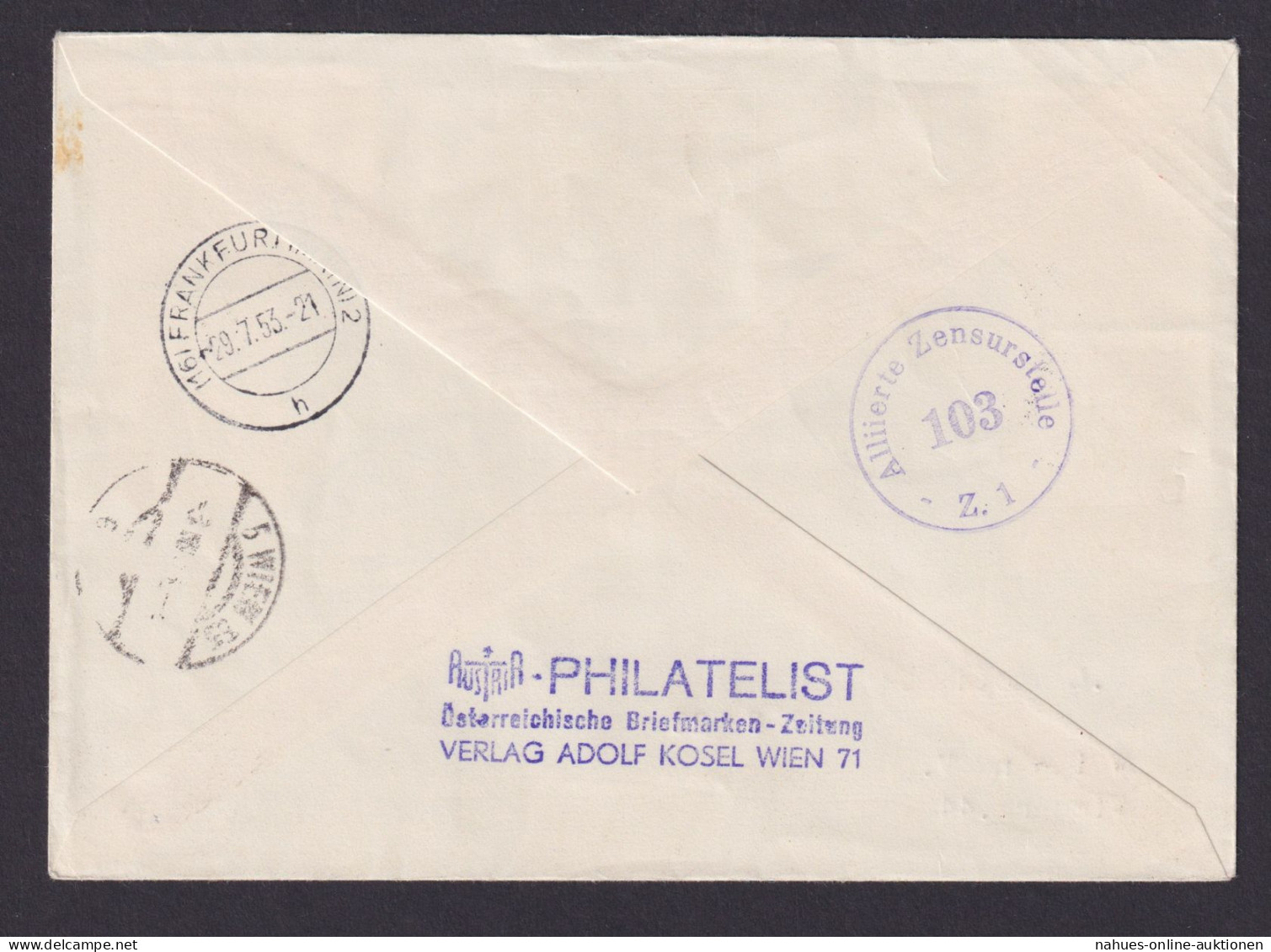 Flugpost Österreich Attr. Brief Mit Vögel + Bundesrepublik Ifraba 171-172 Plus - Covers & Documents