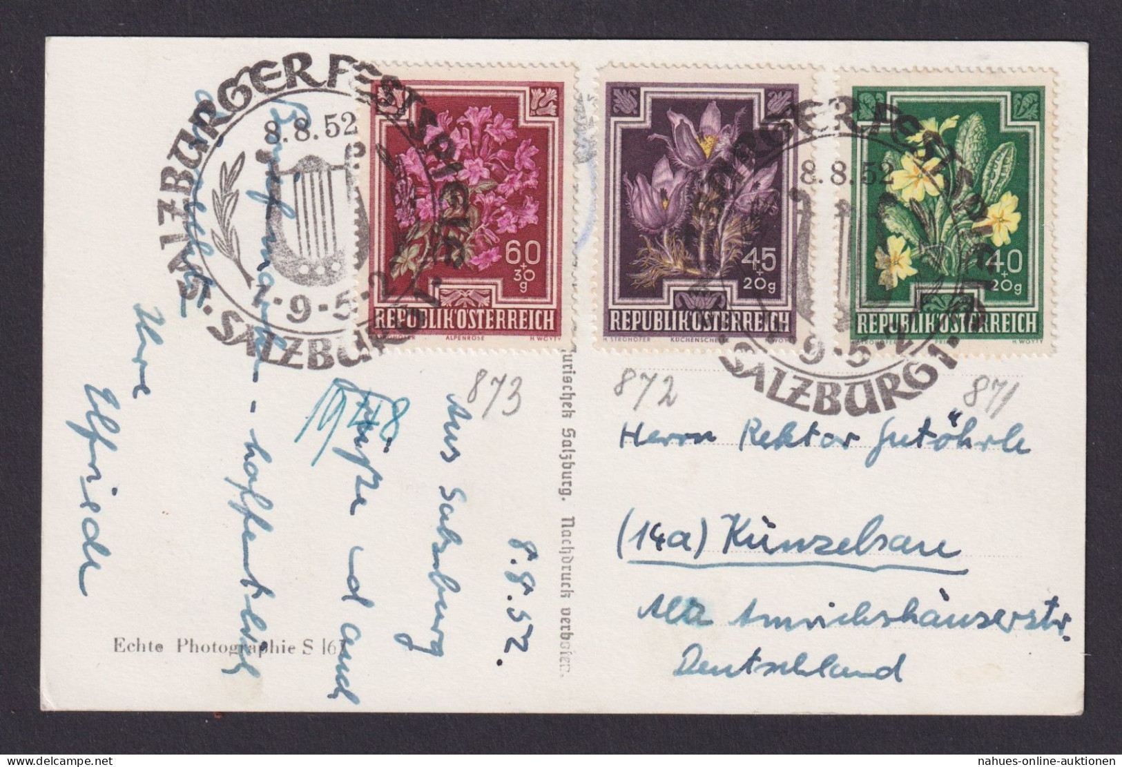 Österreich MIF 871-873 Anti Tuberkulose Mit Gutem SST Festspiele Salzburg - Storia Postale