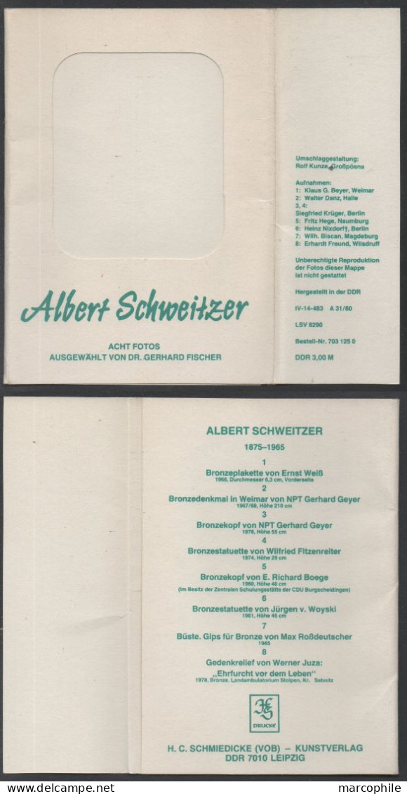 ALBERT SCHWEITZER - NOBEL - KAYSERSBERG / SERIE COMPLETE DE 8 CARTES AVEC POCHETTE (ref 7972) - Kaysersberg
