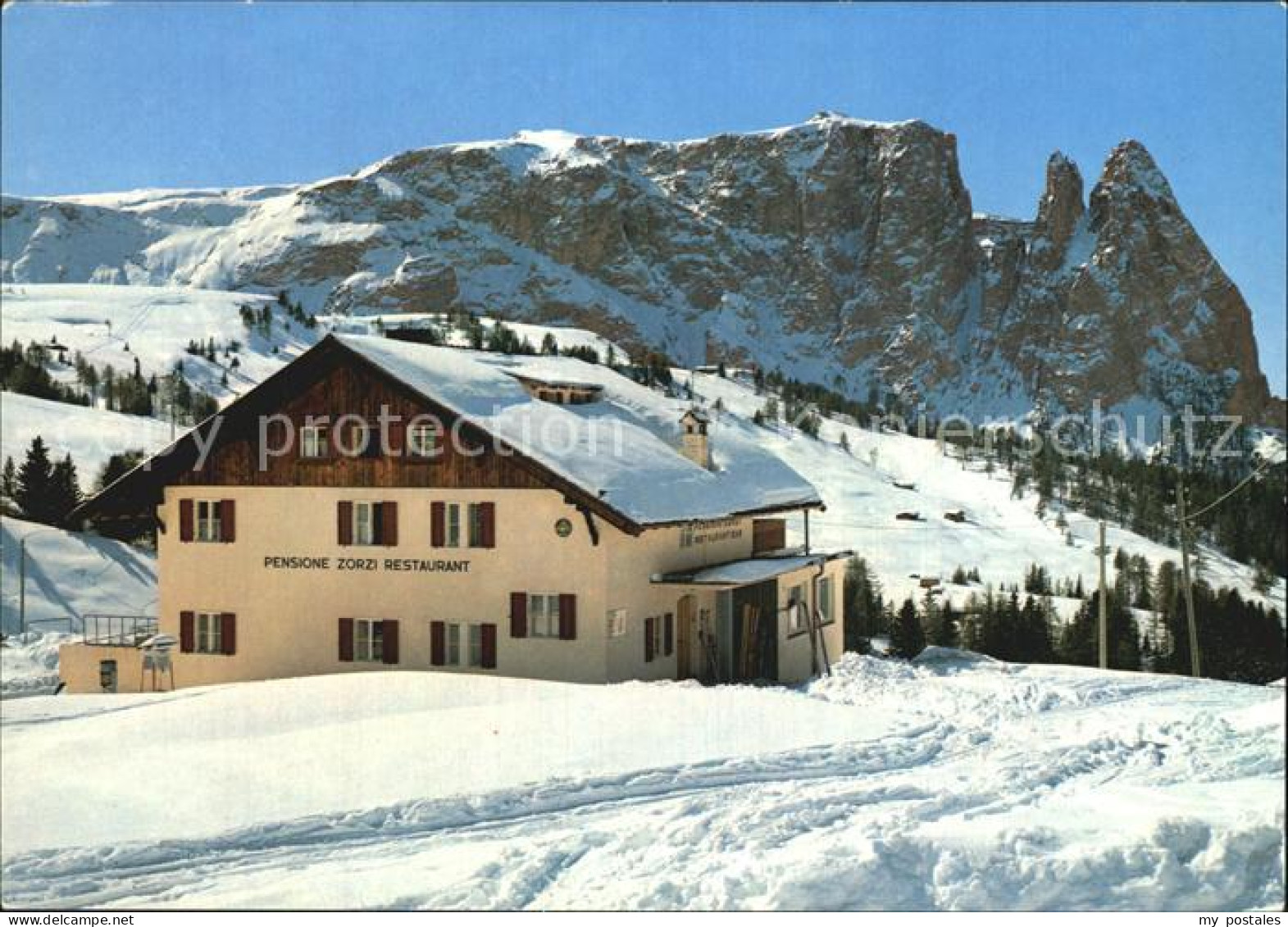 72573439 Seiser Alm Dolomiten Pension Zorzi Ristorante Bar Winter  - Autres & Non Classés