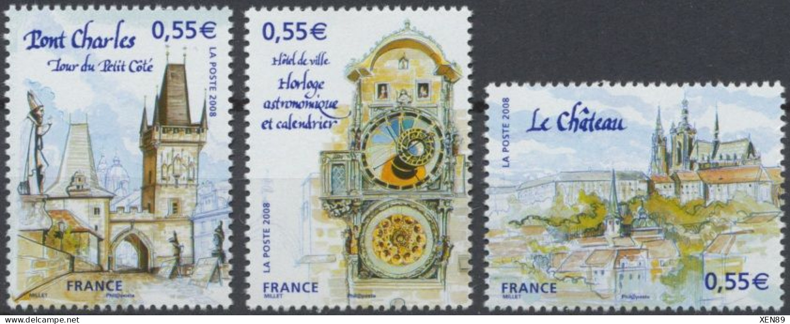 2008 - 4301 - 4302 - 4304 - Capitales Européennes - Prague - Unused Stamps