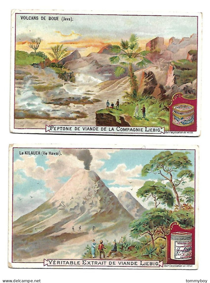 S 653, Liebig 6 Cards, Volcans Et Geysers (minor Damage To The Corners)  (ref B15) - Liebig