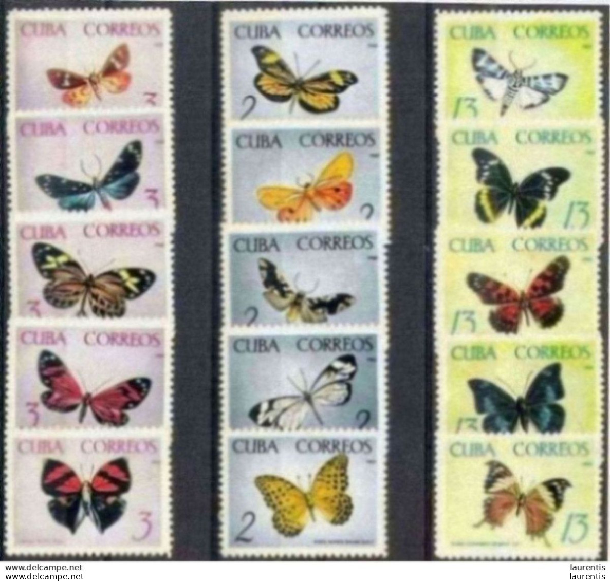 783  Butterflies - Papillons - Yv. 881-95 - No Gum - Cb - 2,75 . - Vlinders