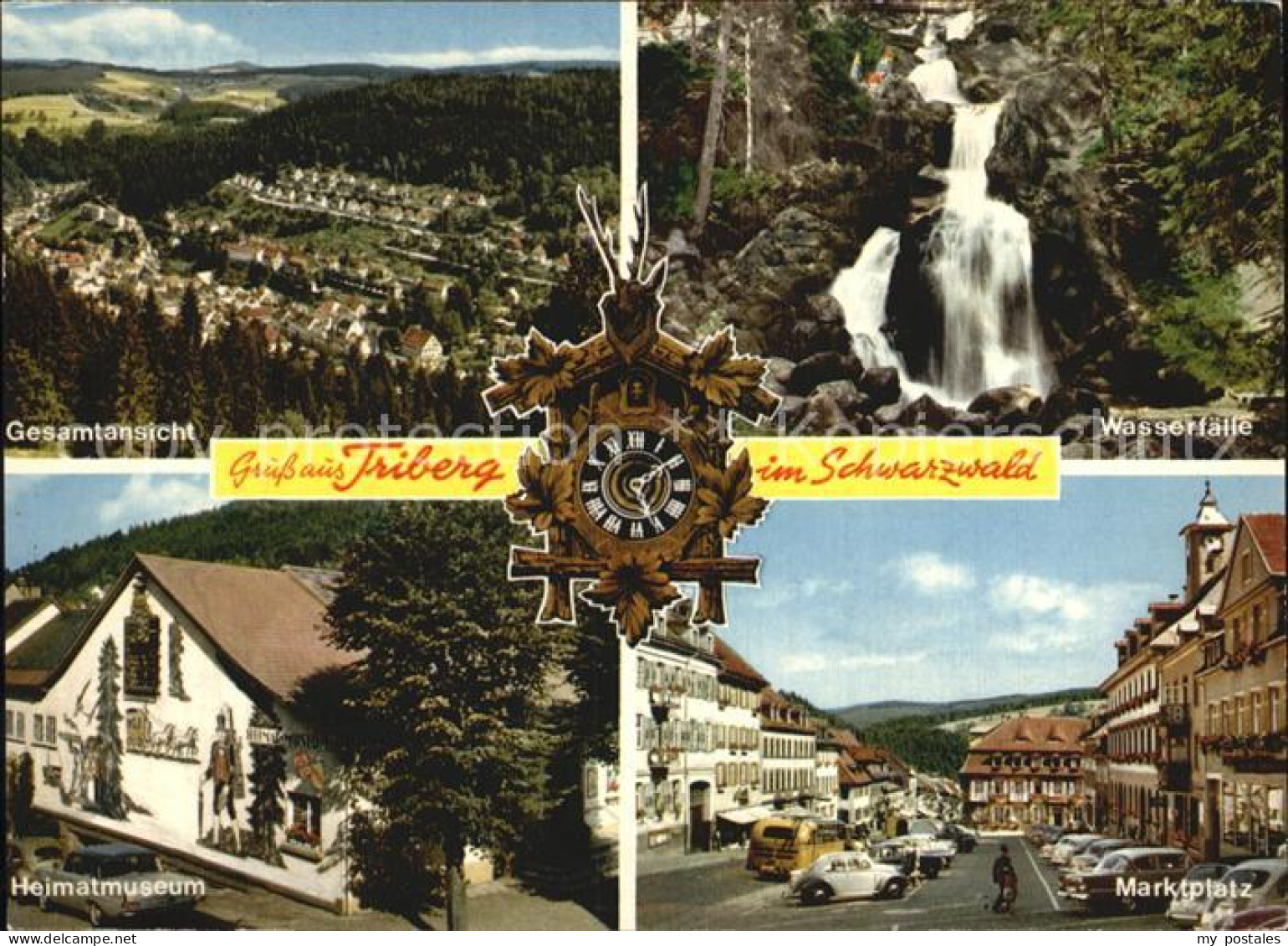 72572768 Triberg Schwarzwald Gesamtansicht Hematmuseum Marktplatz Wasserfaelle T - Triberg