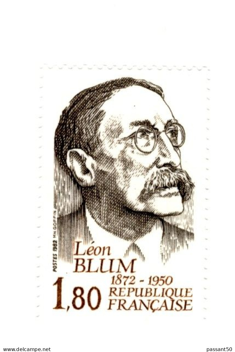 Léon Blum YT 2251 En GOMME MATE. Pas Coté Mais Rare, Voir Le Scan. - Unused Stamps