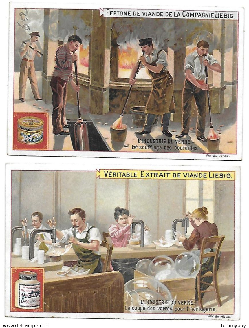 S 652, Liebig 6 Cards, L'industrie Du Verre (lower Condition) (ref B15) - Liebig