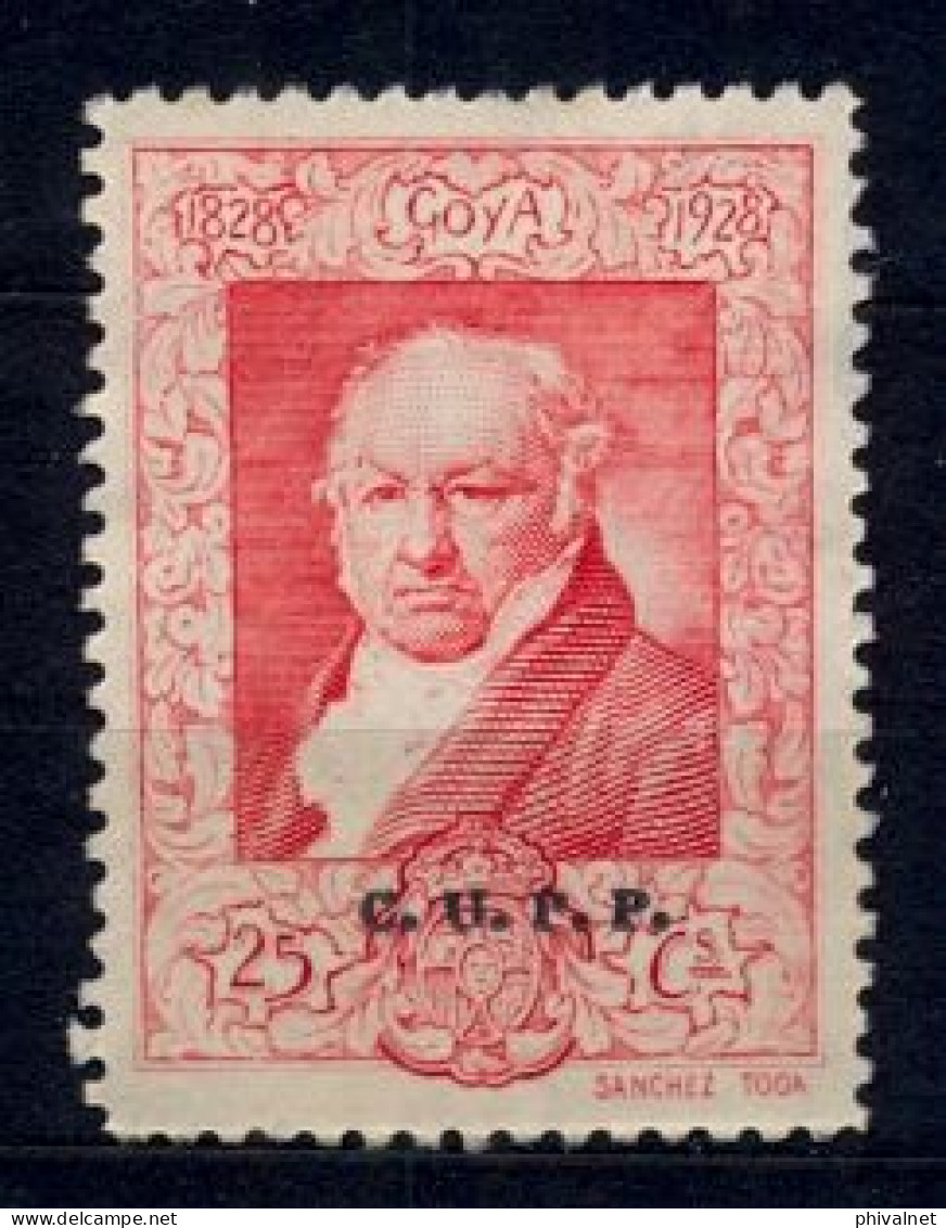 ED. 508H (*) , QUINTA DE GOYA EN LA EXPOSICIÓN DE SEVILLA , SELLO HABILITADO ( C.U.P.P. ) - Unused Stamps