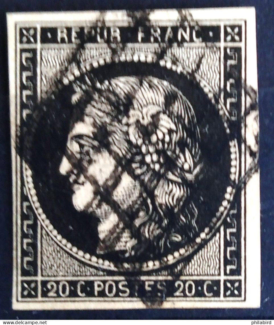 FRANCE                           N° 3a                     OBLITERE          Cote : 75 € - 1849-1850 Ceres