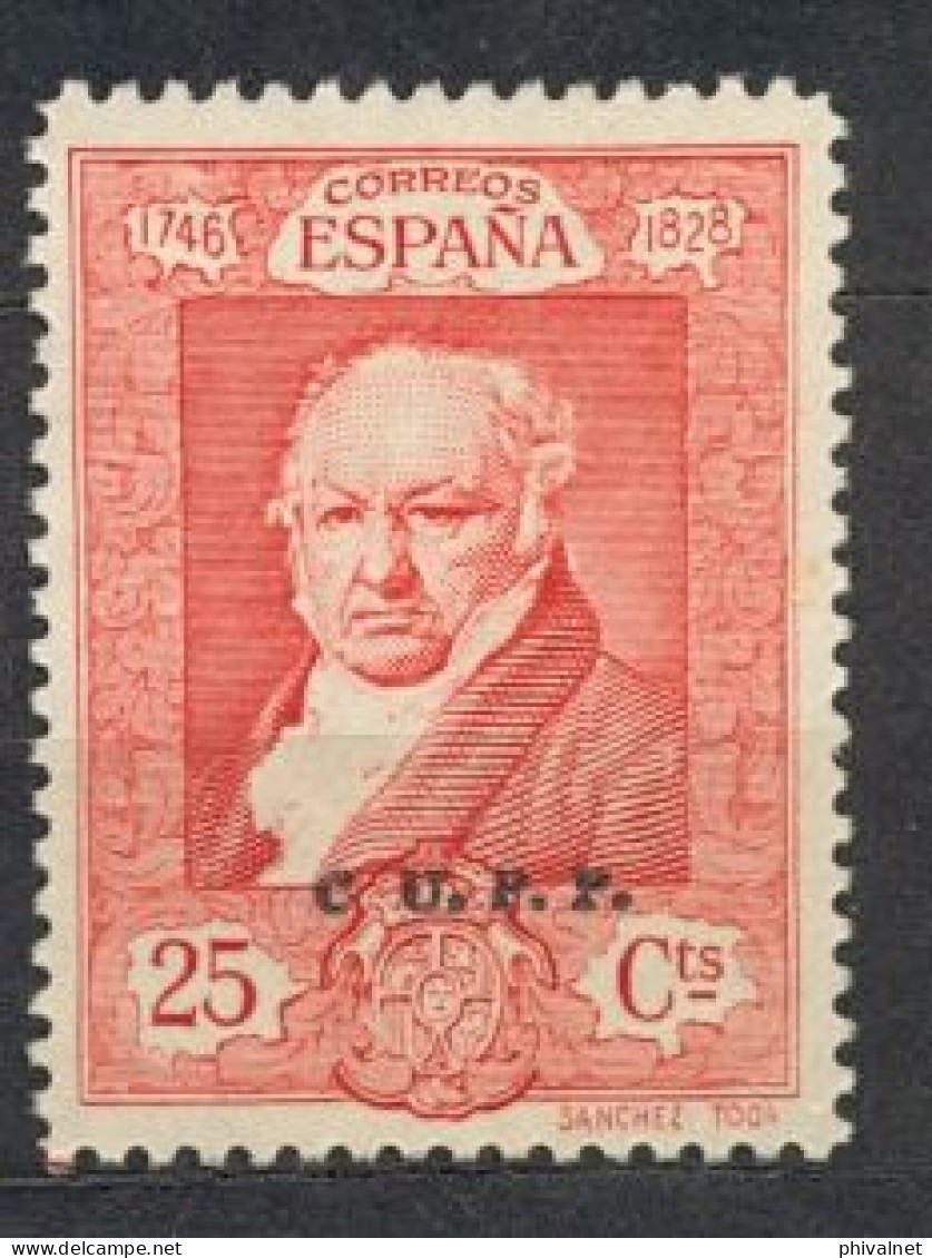 ED. 507H (*) , QUINTA DE GOYA EN LA EXPOSICIÓN DE SEVILLA , SELLO HABILITADO ( C.U.P.P. ) - Unused Stamps