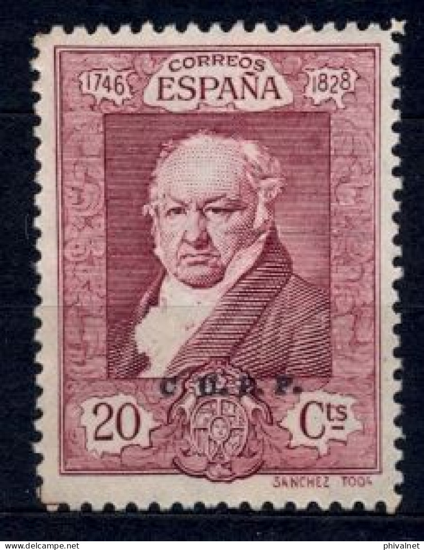 ED. 506H (*) , QUINTA DE GOYA EN LA EXPOSICIÓN DE SEVILLA , SELLO HABILITADO ( C.U.P.P. ) - Unused Stamps