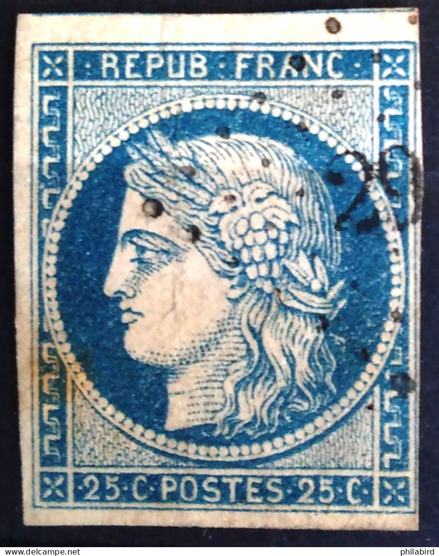 FRANCE                           N° 4                     OBLITERE          Cote : 65 € - 1849-1850 Cérès