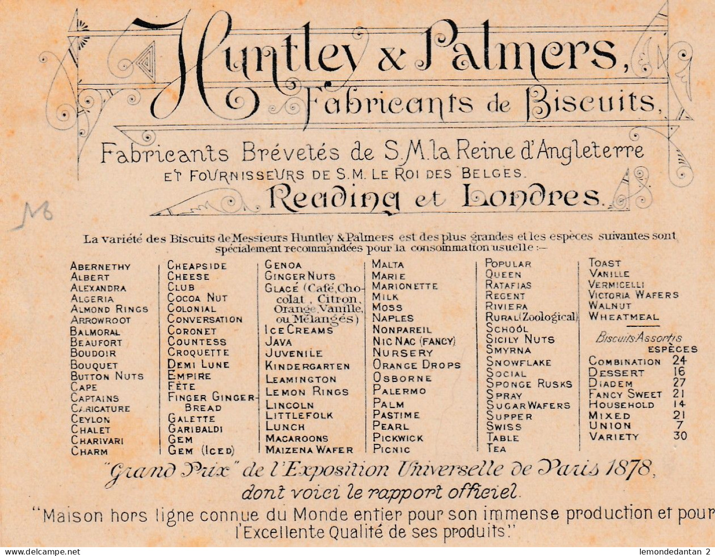 Huntley & Palmers Biscuits - Other & Unclassified