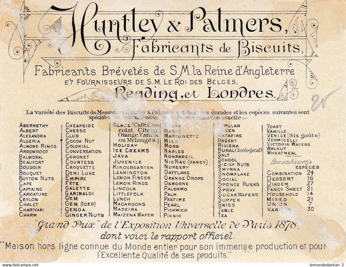 Huntley & Palmers Biscuits - Sonstige & Ohne Zuordnung