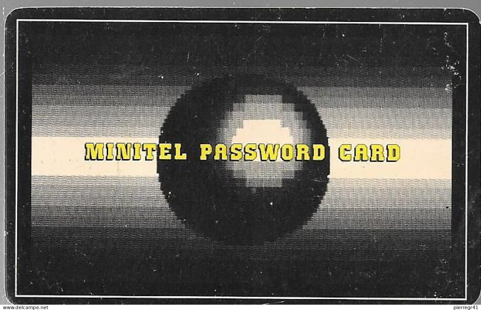 -CARTE- 1980-CARTE -MINITEL PASSWORD CARD-Plastic Epais-BE/RARE - Other & Unclassified