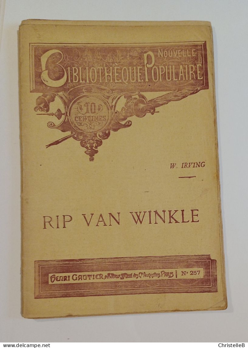"RIP Van Winkle", De W. Irving, Coll. Nouvelle Bibliothèque Populaire, N°257, éd. Henri Gautier - 1901-1940