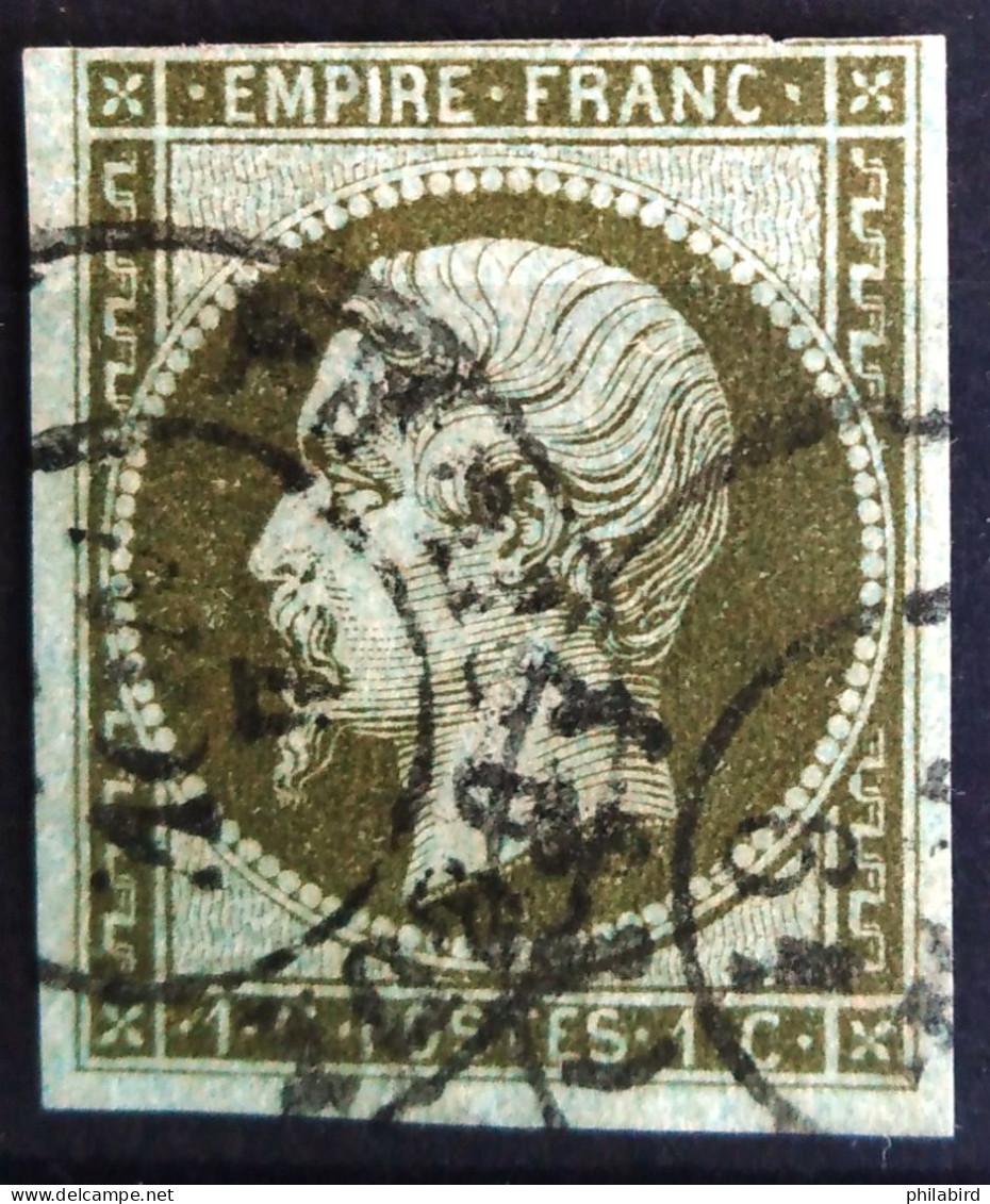 FRANCE                           N° 11                     OBLITERE          Cote : 90 € - 1853-1860 Napoléon III