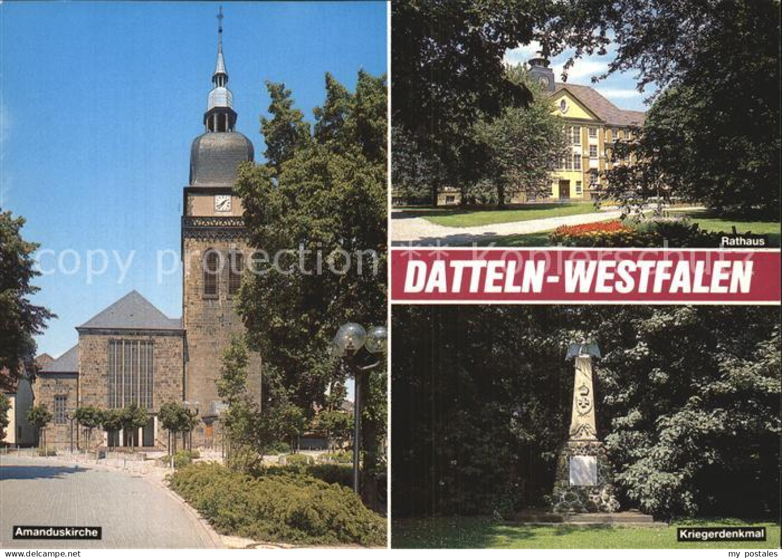 72571485 Datteln Amanduskirche Kriegerdenkmal Rathaus Datteln - Datteln