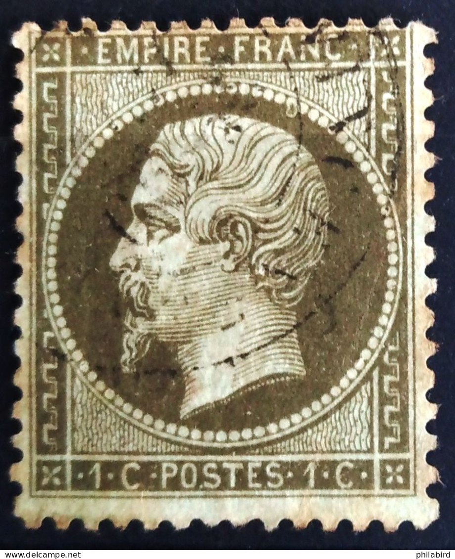 FRANCE                           N° 19  Aminci                    OBLITERE          Cote : 50 € - 1862 Napoléon III.