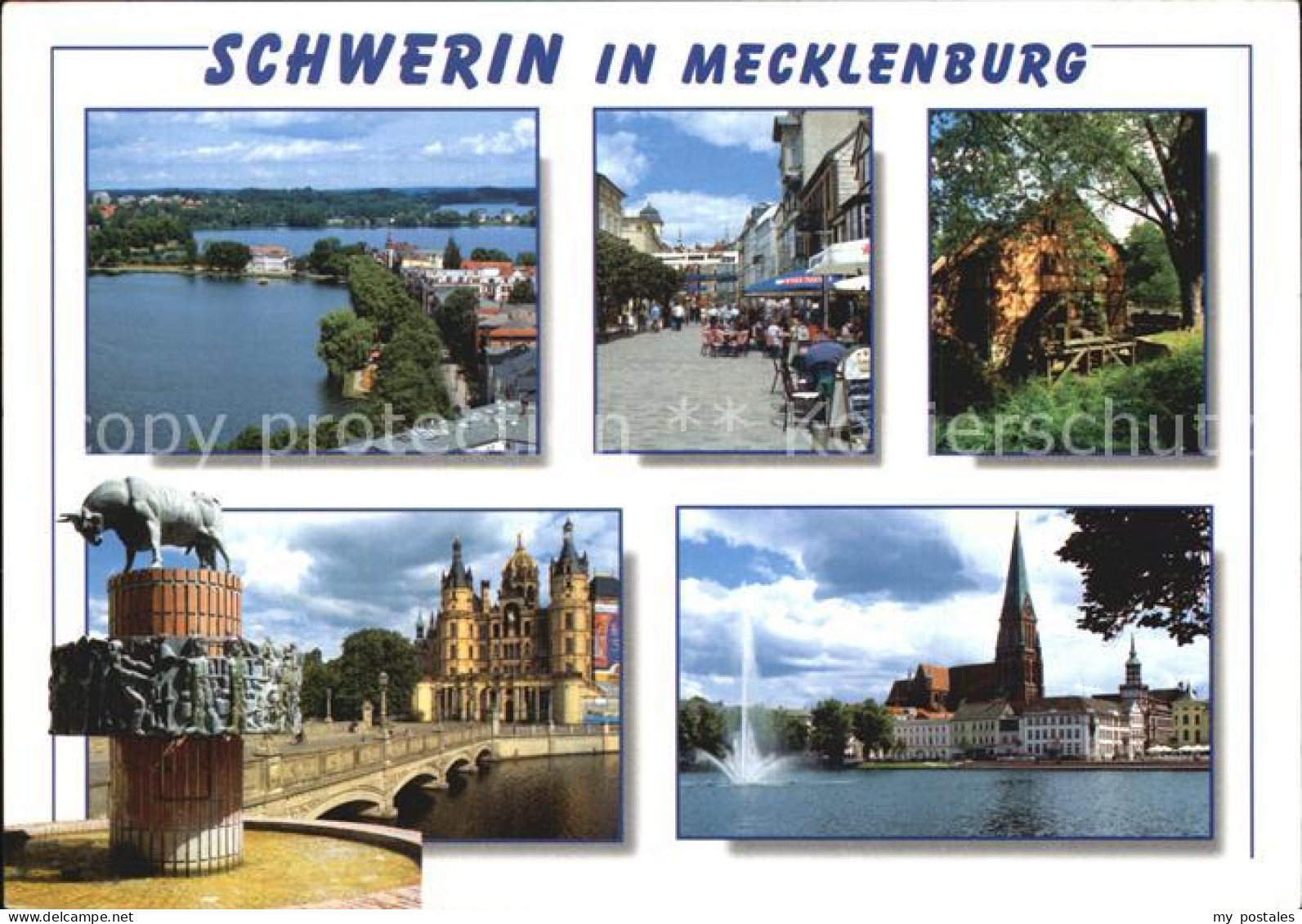 72570538 Schwerin Mecklenburg Stadtansichten Schloss Kirche Fussgaengerzone  Sch - Schwerin