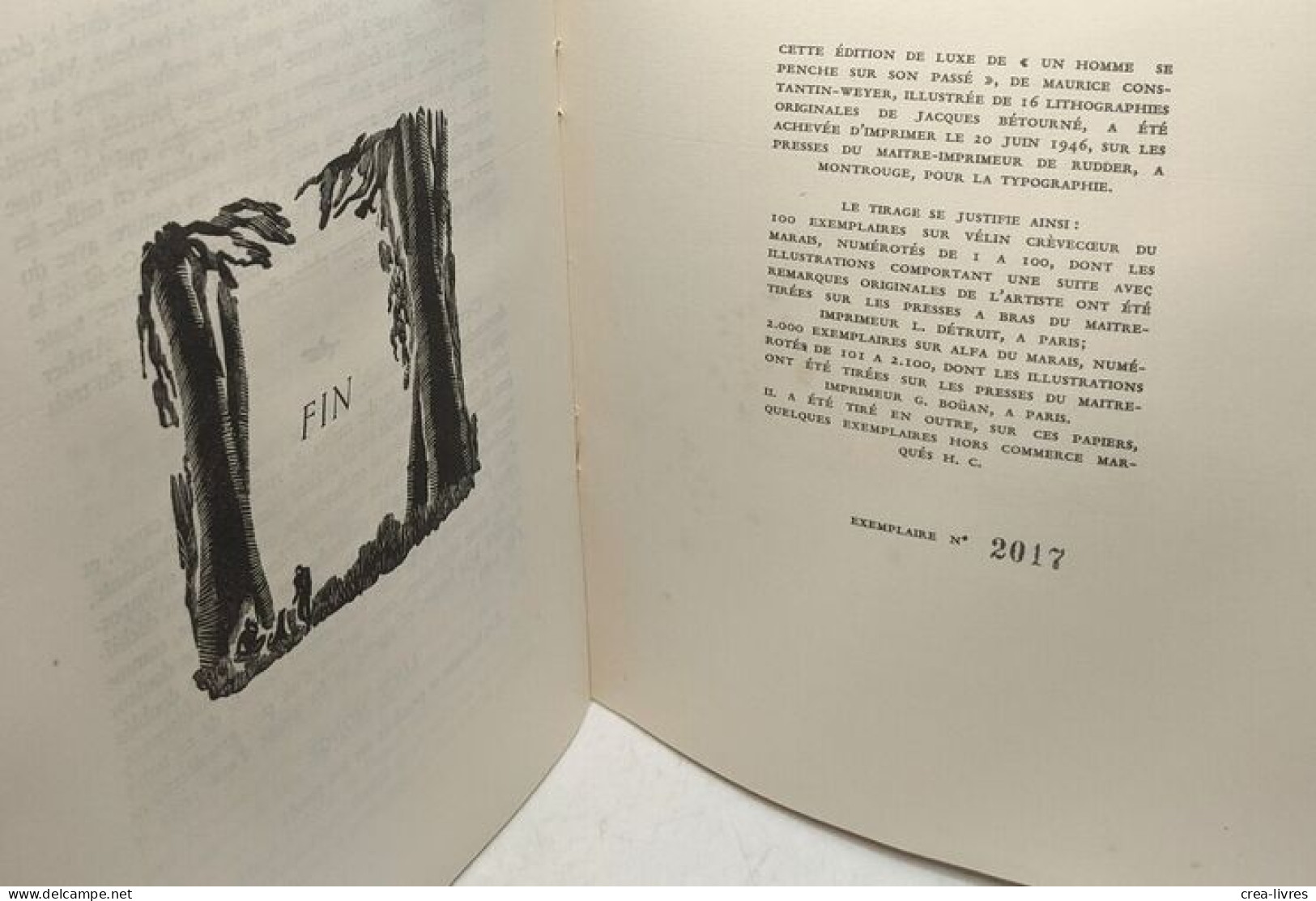 Un Homme Se Penche Sur Son Passe - édition 1946 Numérotée - Other & Unclassified