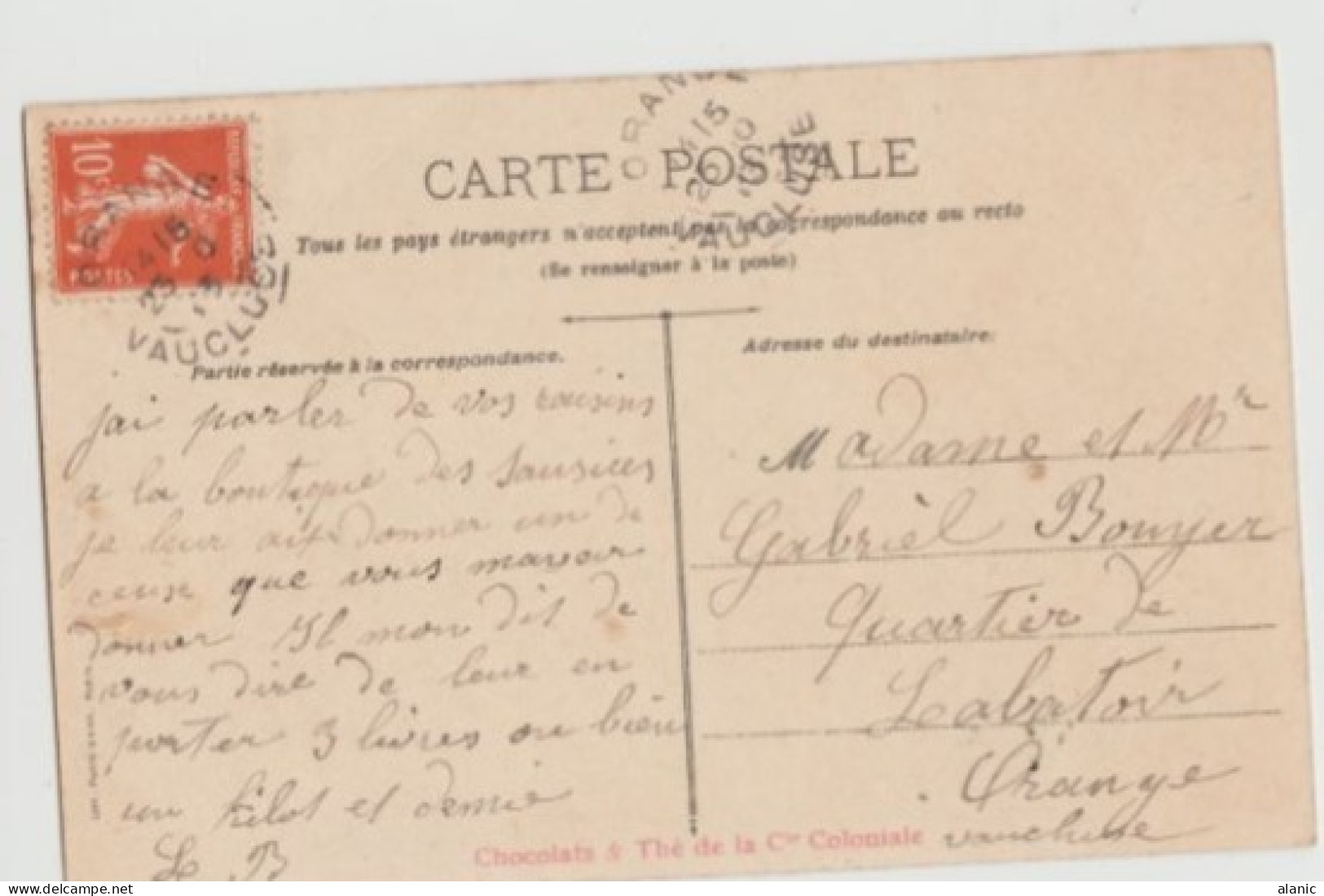 CPA- Publicitaire Chocolat & Thé De La Compagnie Coloniale La Guinée Colonies Françaises Konakry Circulée-1913-TBE - Kairo