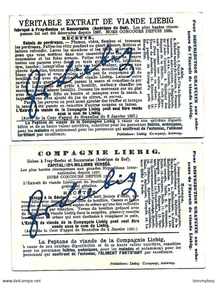 S 649, Liebig 6 Cards, La Terre Et Ses Habitants (one Card Have Small Damage) (ref B15) - Liebig