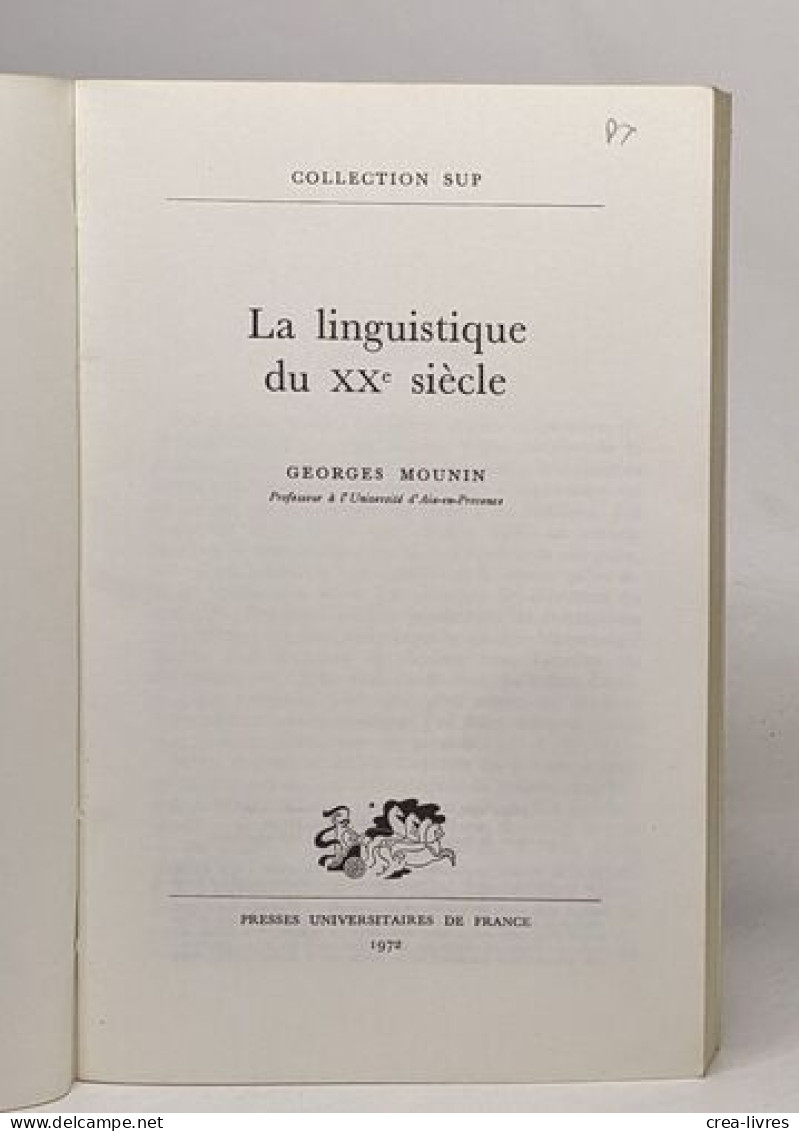 La Linguistique Du XXe Siècle - Sciences