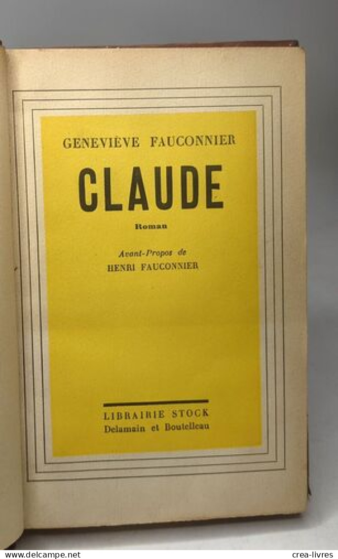 Claude - édition 1933 - Autres & Non Classés