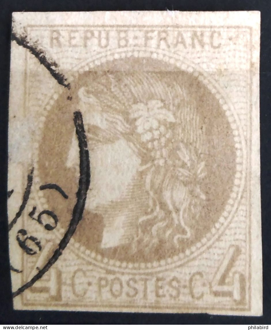 FRANCE                           N° 41 B                    OBLITERE          Cote : 350 € - 1870 Ausgabe Bordeaux