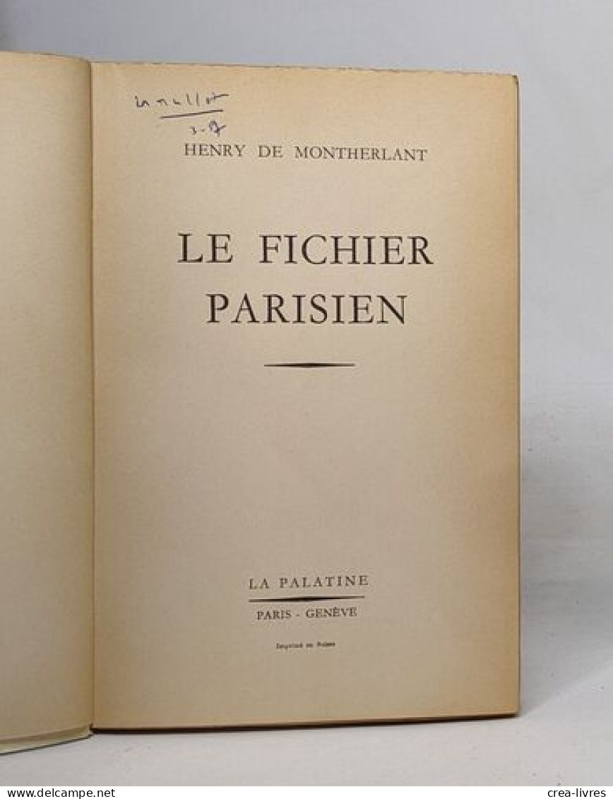 Le Fichier Parisien - Other & Unclassified
