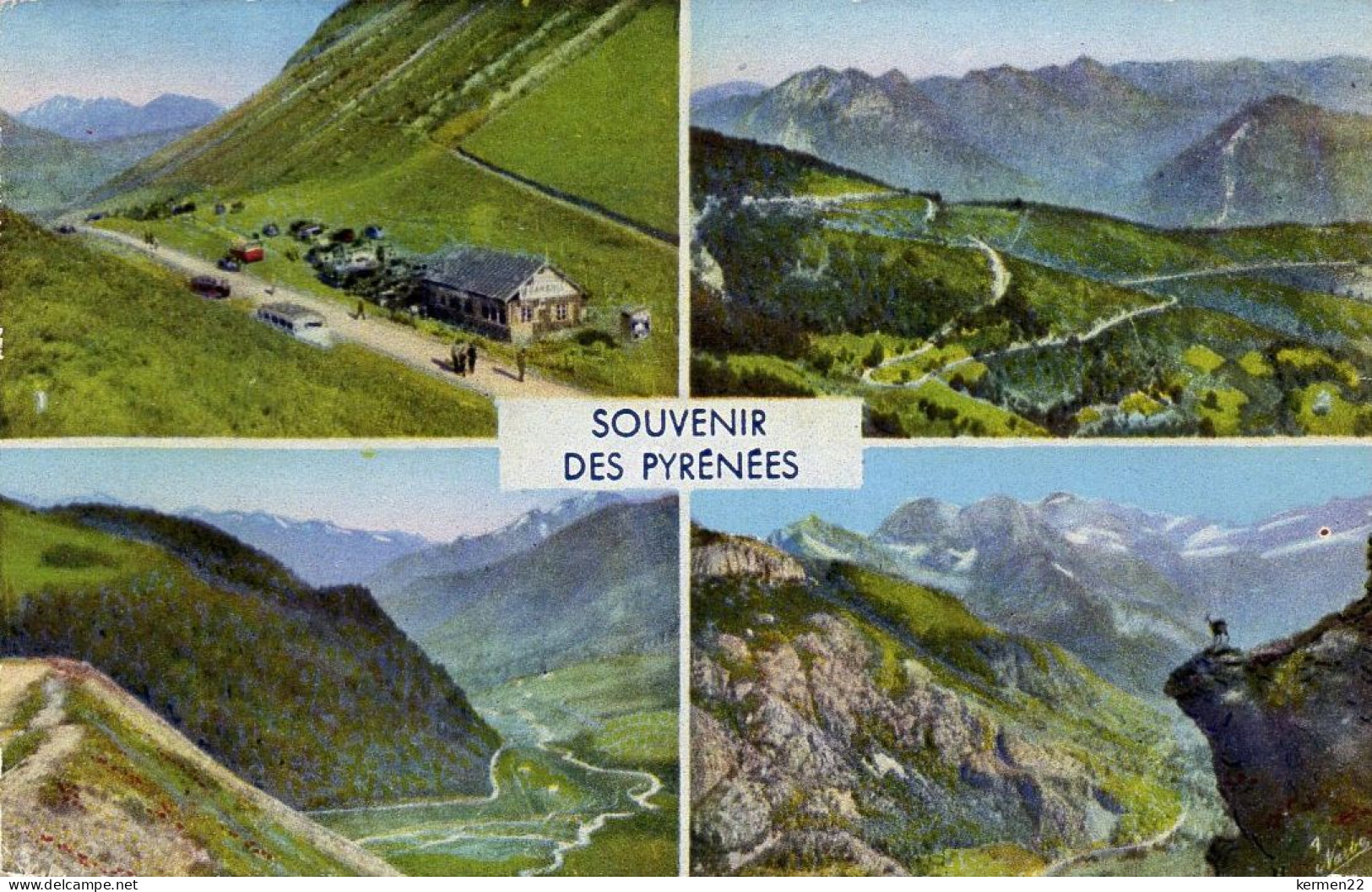 CPA 65 SOUVENIR DES PYRENEES COL DE PEYRESOURDE COL D'ASPIN COL DU TOURMALET CIRQUE DE GAVARNIE - Autres & Non Classés