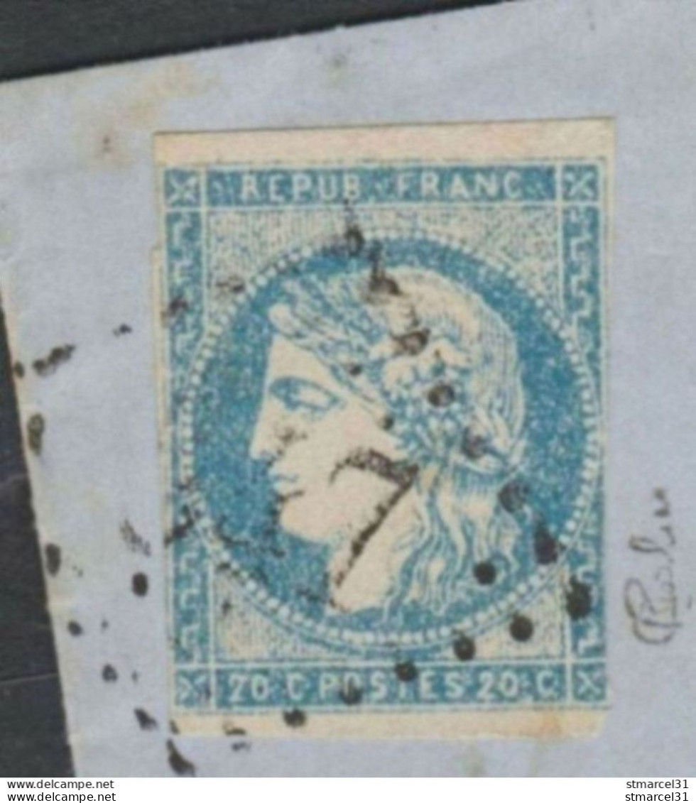 GRANDE RARETE Le N°44Ab OUTREMER Signé Calves + Certif Photo Der Weid  BE Cote 2700€ - 1870 Ausgabe Bordeaux
