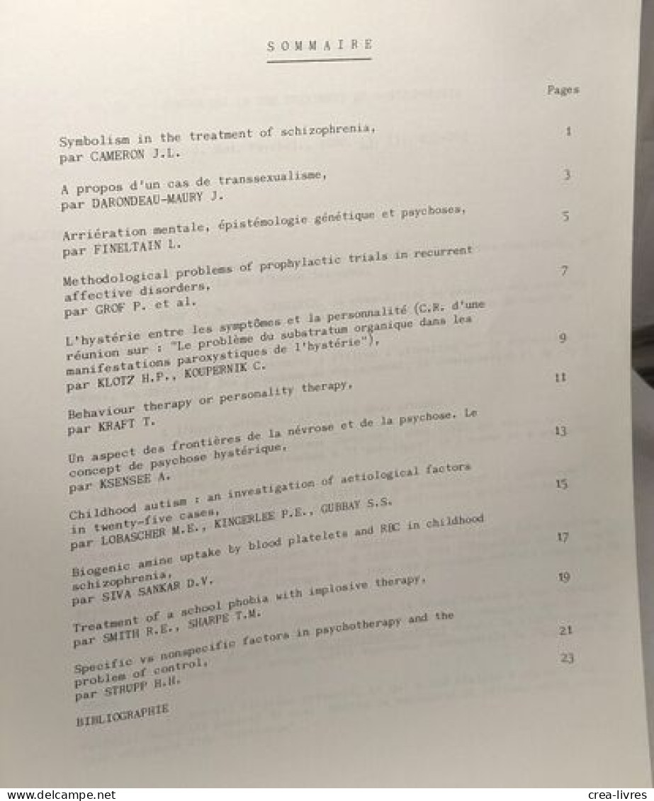 Flash Bibliographique Psychiatrie - 23 Numéros: 1971 Du N°2 Au N°10 + 1972 Du N°1 Au N°11 + 1973 Du N°1 Au N°3 - Psicologia/Filosofia