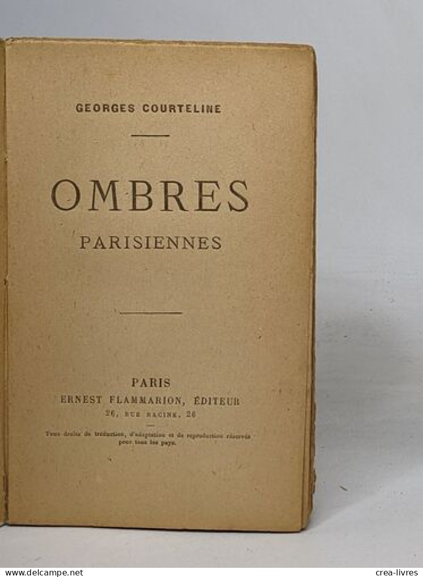 Ombres Parisiennes - Andere & Zonder Classificatie